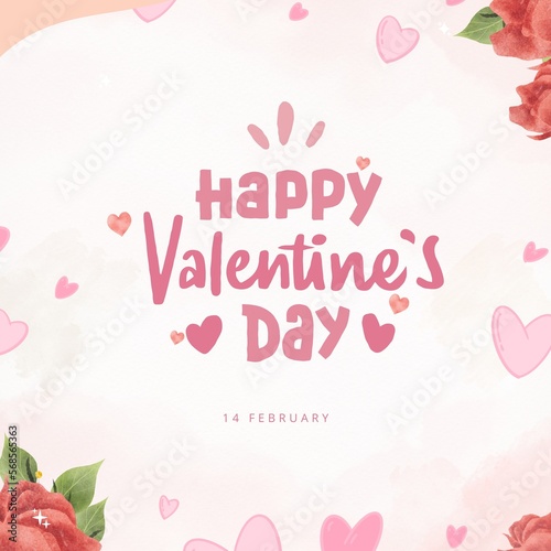 Happy Valentine's Day Greeting Instagram Post