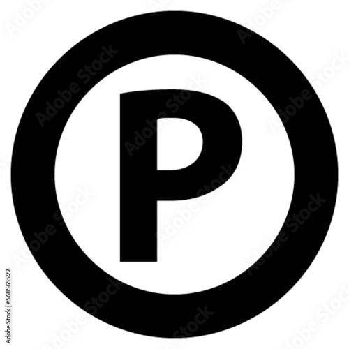 parking sign vector, icon, symbol, logo, clipart, isolated. vector illustration. vector illustration isolated on white background.