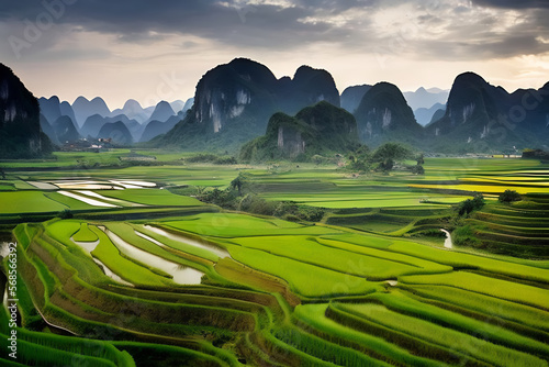 Vietnamese Rice Fields Inspired Scapes © neuroART