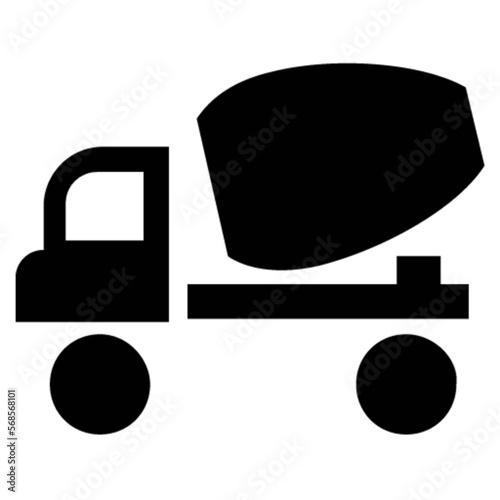 concrete mixer truck vector, icon, symbol, logo, clipart, isolated. vector illustration. vector illustration isolated on white background.