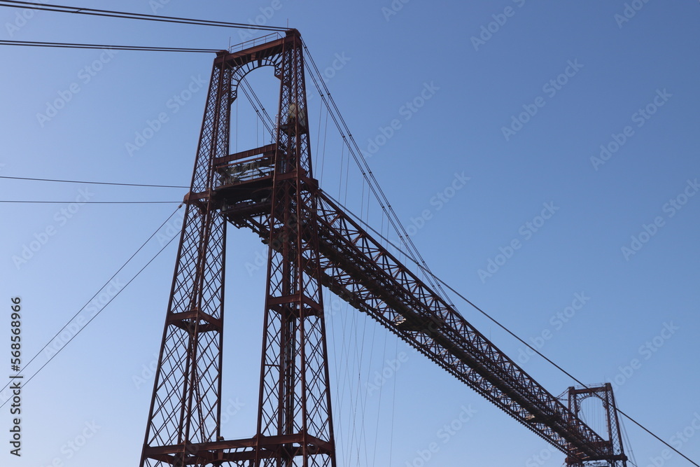 Hanging Bridge of Biscay in Portugalete, Spain