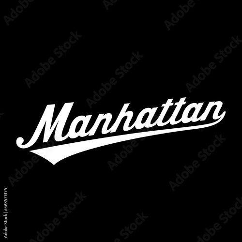 Manhattan lettering design. Manhattan, New York city, typography design. Vector and illustration.