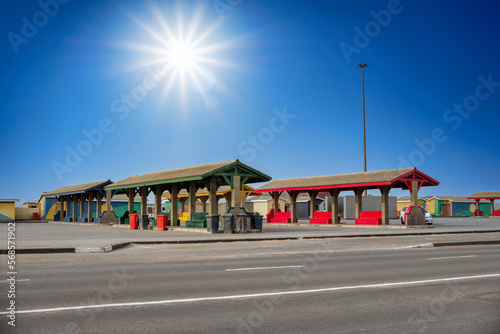bus stop in Namibia