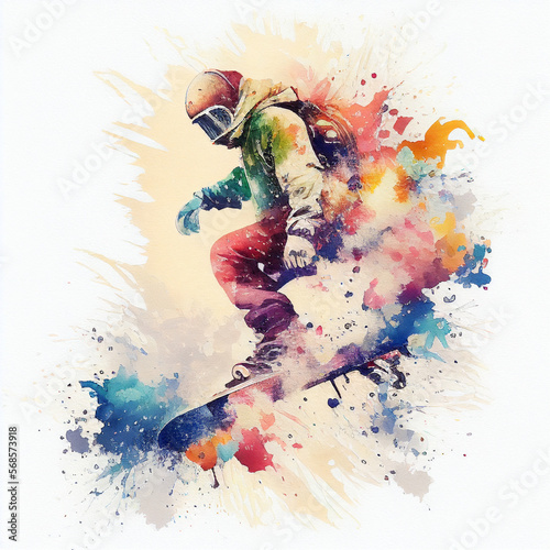 abstract snowboarder © Ahmed Shaffik