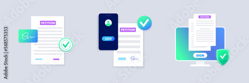 Petition signing process