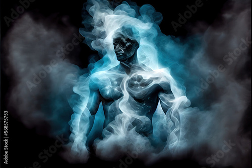 Human made out of smoke - By Generative AI
