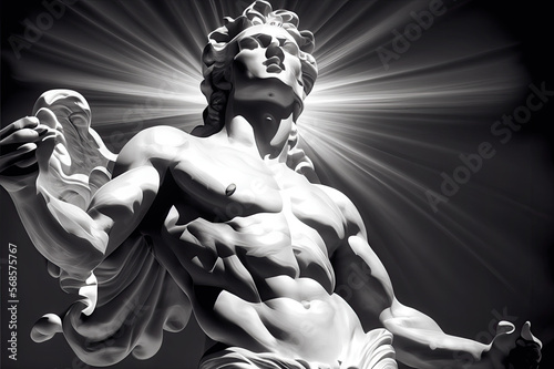 Statue of Apollo, positive masculinity - By Generative AI photo