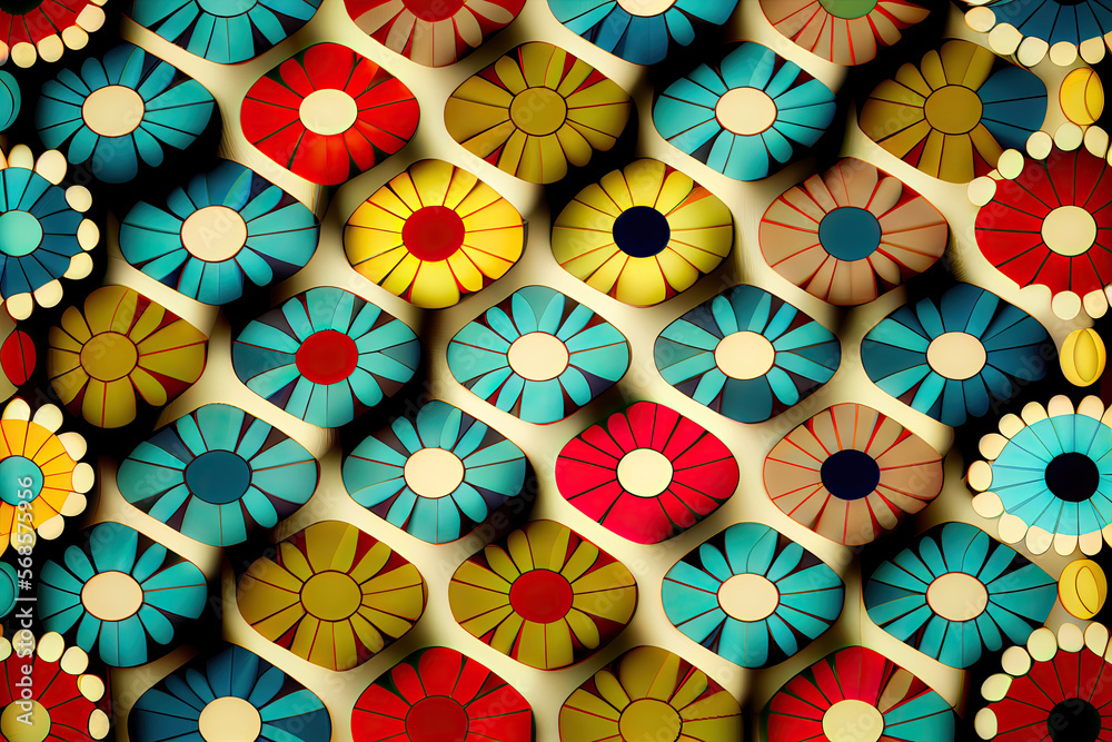 Naklejka premium Floral pattern with flowers