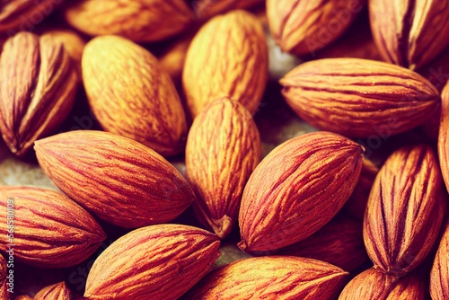 Vertical shot of Delicious fresh healthy almond Generative AI