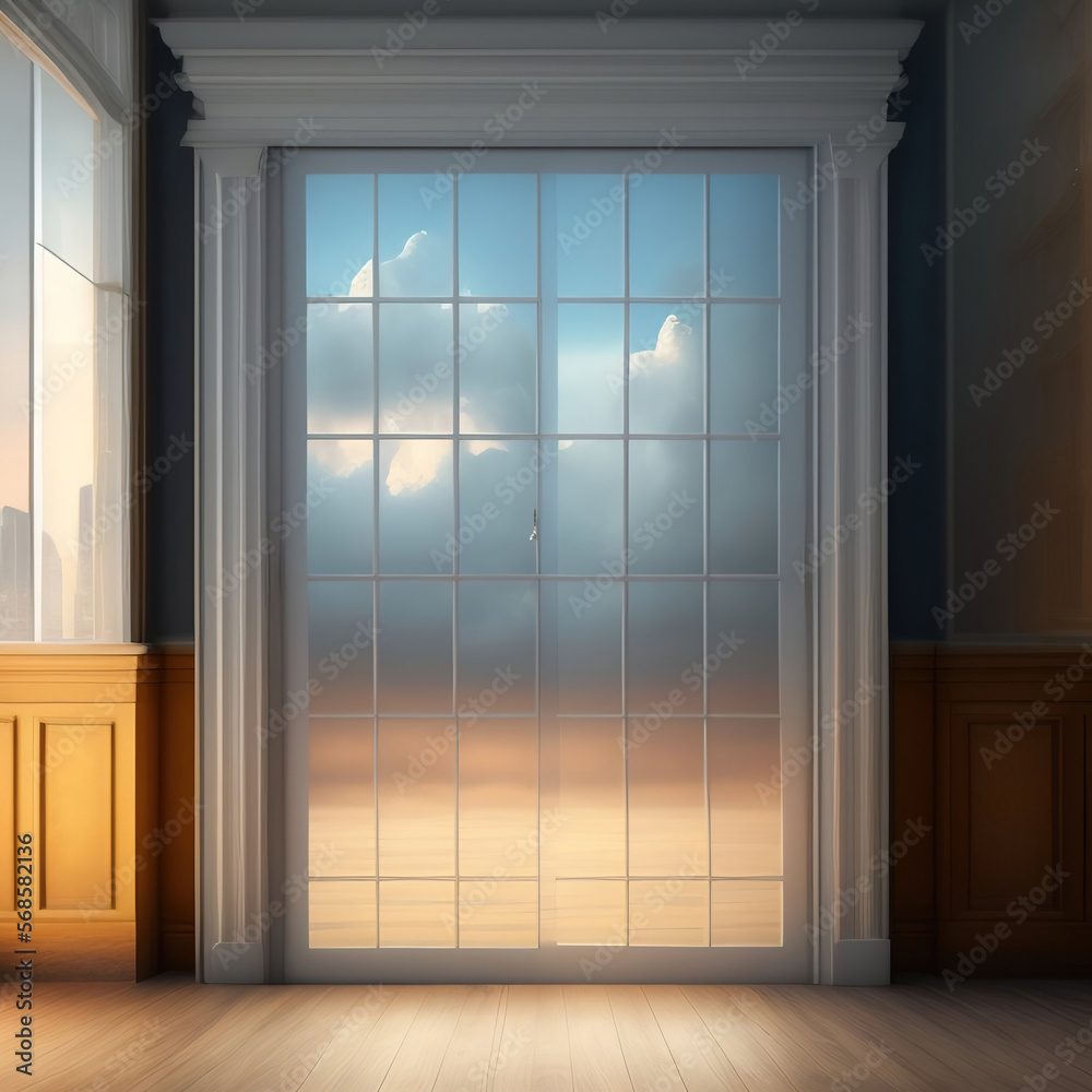 Fototapeta premium Generative AI: background with ethereal satin curtains