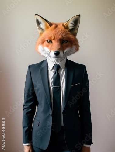 portrait photo of a smiling fox