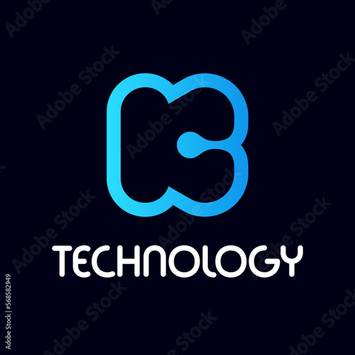 Letter K technology vector template. This alphabet is suitable for industrial, network or connect business.