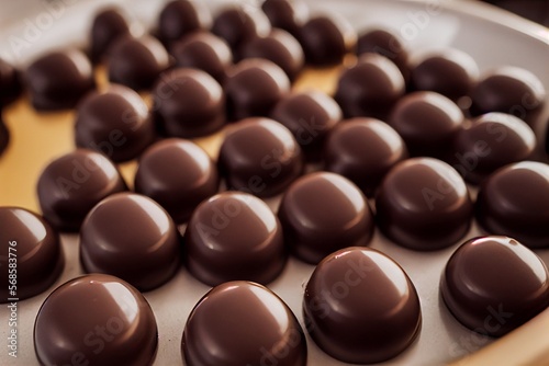 Vertical shot of delicious chocolate Generative AI