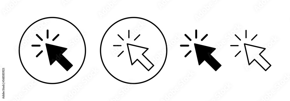 Click icon vector for web and mobile app. pointer arrow sign and symbol. cursor icon