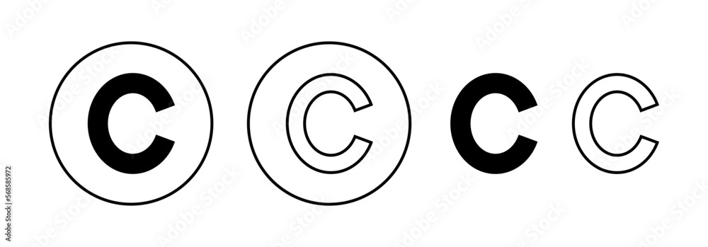 Copyright icon vector for web and mobile app. copyright sign and symbol