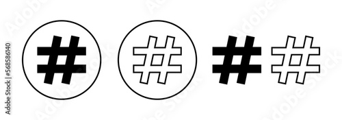 Hashtag icon vector for web and mobile app. hashtag sign and symbol