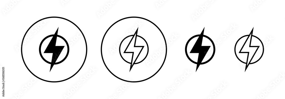 Lightning icon vector for web and mobile app. electric sign and symbol. power icon. energy sign Lightning icon vector for web and mobile app. electric sign and symbol. power icon. energy sign