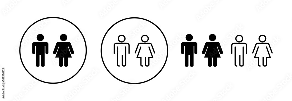 Man and woman icon vector for web and mobile app. male and female sign and symbol. Girls and boys Man and woman icon vector for web and mobile app. male and female sign and symbol. Girls and boys