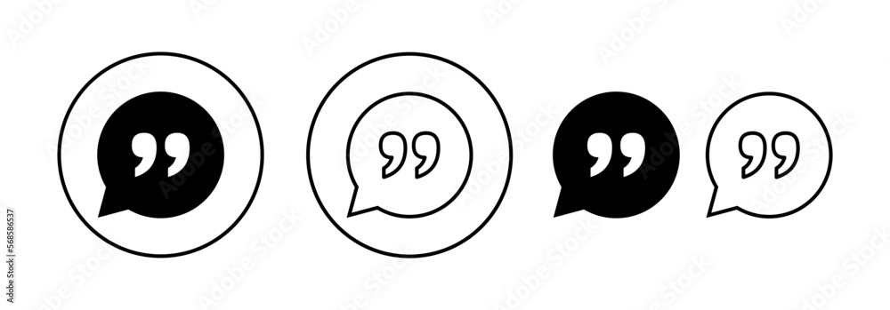 Quote icon vector for web and mobile app. Quotation mark sign and symbol