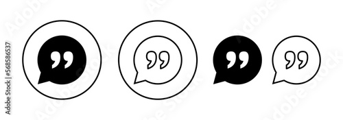 Quote icon vector for web and mobile app. Quotation mark sign and symbol