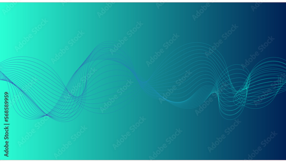 Abstract wave on blue background