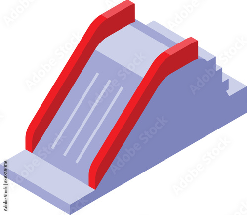 Swim camp slide icon isometric vector. Water kid. Sea park