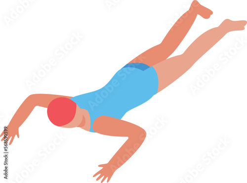 Holiday swim icon isometric vector. Summer pool. Camp fun