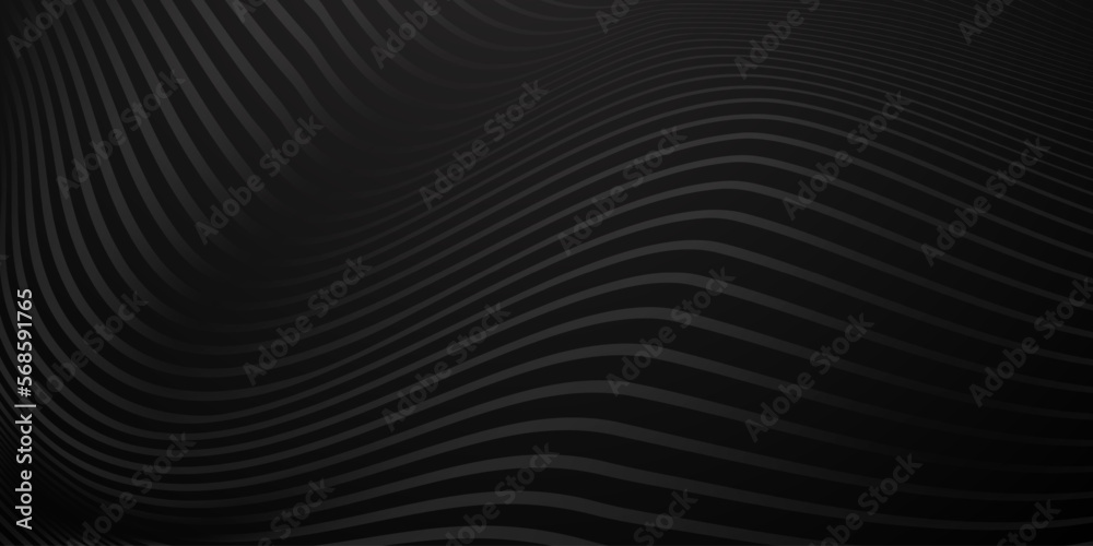 Abstract background of wavy lines in black colors Abstract background of wavy lines in black colors