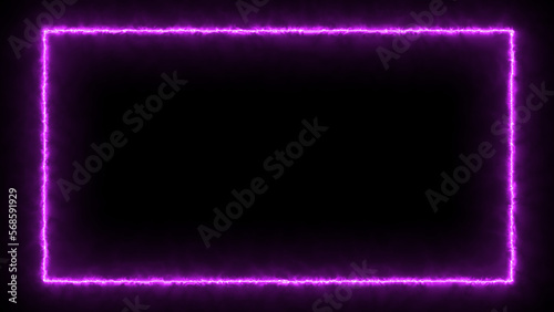 neon light frame on a dark background