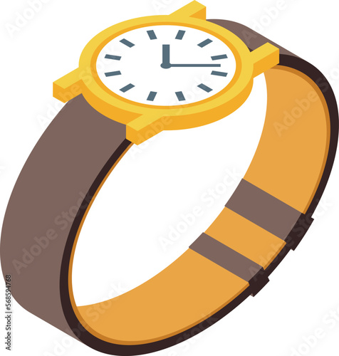 Mechanic hand watch icon isometric vector. Retro analogue. Old device
