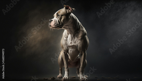 American pit bull terrier focused photo