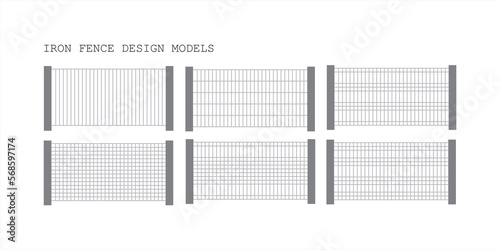 Minimalist iron fence model design