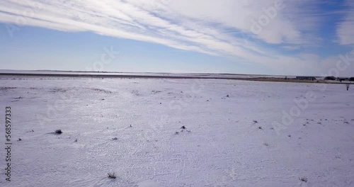 Open Pasture with Snow