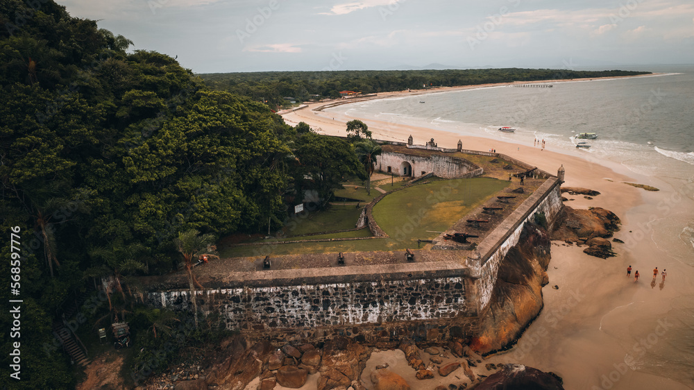 Our Lady of Pleasures Fortress (Fortaleza de Nossa Senhora dos Prazeres) in Honey Island (Ilha do Mel), Parana Brazil