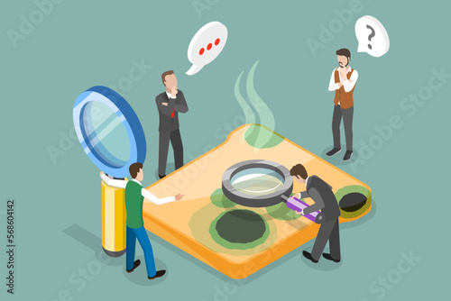 3D Isometric Flat Vector Conceptual Illustration of Moldy Bread, Stale Musty Food