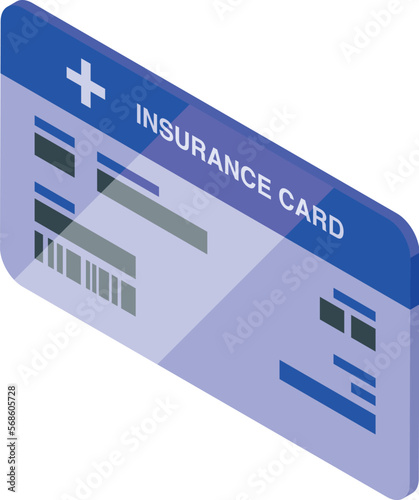 Insurance card icon isometric vector. Medical hospital. Care patient