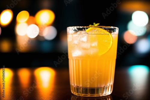 glass of orange juice on black background