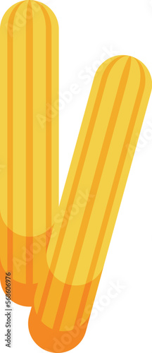 Spain churros icon isometric vector. Churro mexican. Mug food