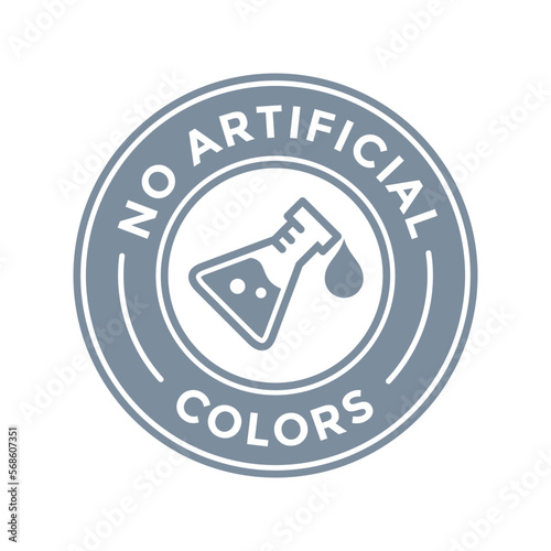 No artificial color badge or logo vector template