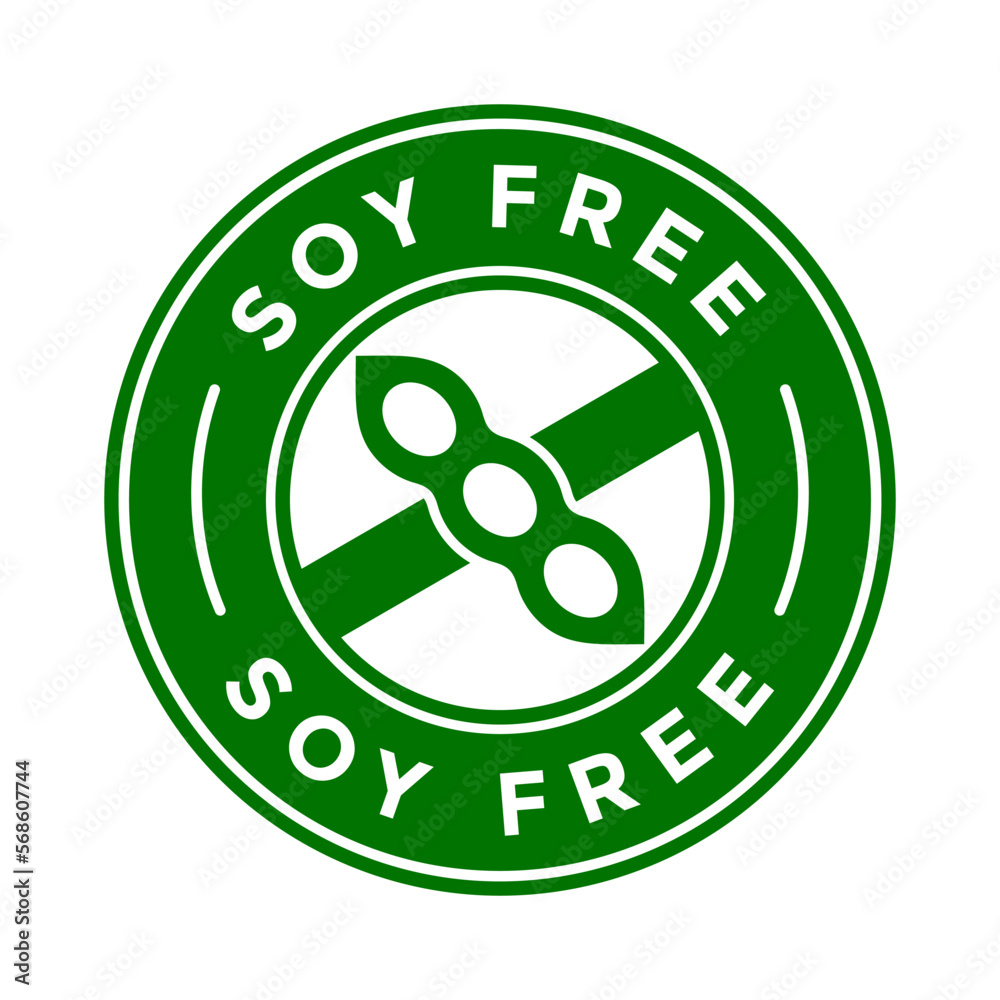Soy Free vector badge or logo vector template. Soy Free vector badge or logo vector template.