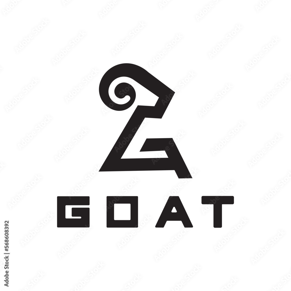 Letter G Goat Head Logo-Vector illustration Letter G Goat Head Logo-Vector illustration