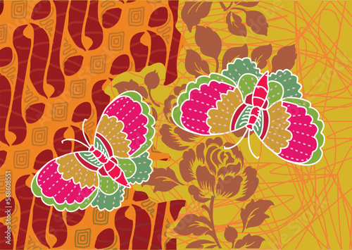 Indonesian batik motif, Batik is a technique of wax-resist dyeing applied to whole cloth, or cloth made using this technique originated from Indonesia