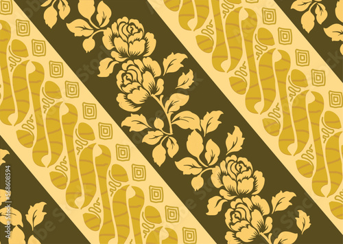 Indonesian batik motif, Batik is a technique of wax-resist dyeing applied to whole cloth, or cloth made using this technique originated from Indonesia