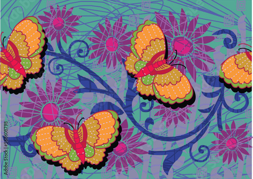 Indonesian batik motif, Batik is a technique of wax-resist dyeing applied to whole cloth, or cloth made using this technique originated from Indonesia