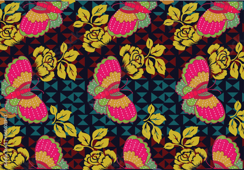Indonesian batik motif, Batik is a technique of wax-resist dyeing applied to whole cloth, or cloth made using this technique originated from Indonesia