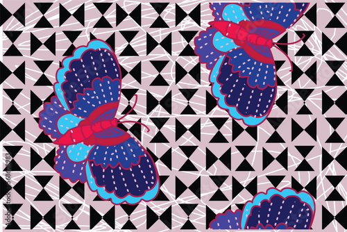 Indonesian batik motif, Batik is a technique of wax-resist dyeing applied to whole cloth, or cloth made using this technique originated from Indonesia