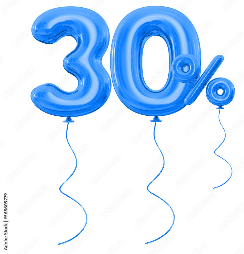 Discount 30 Percent Blue Balloons