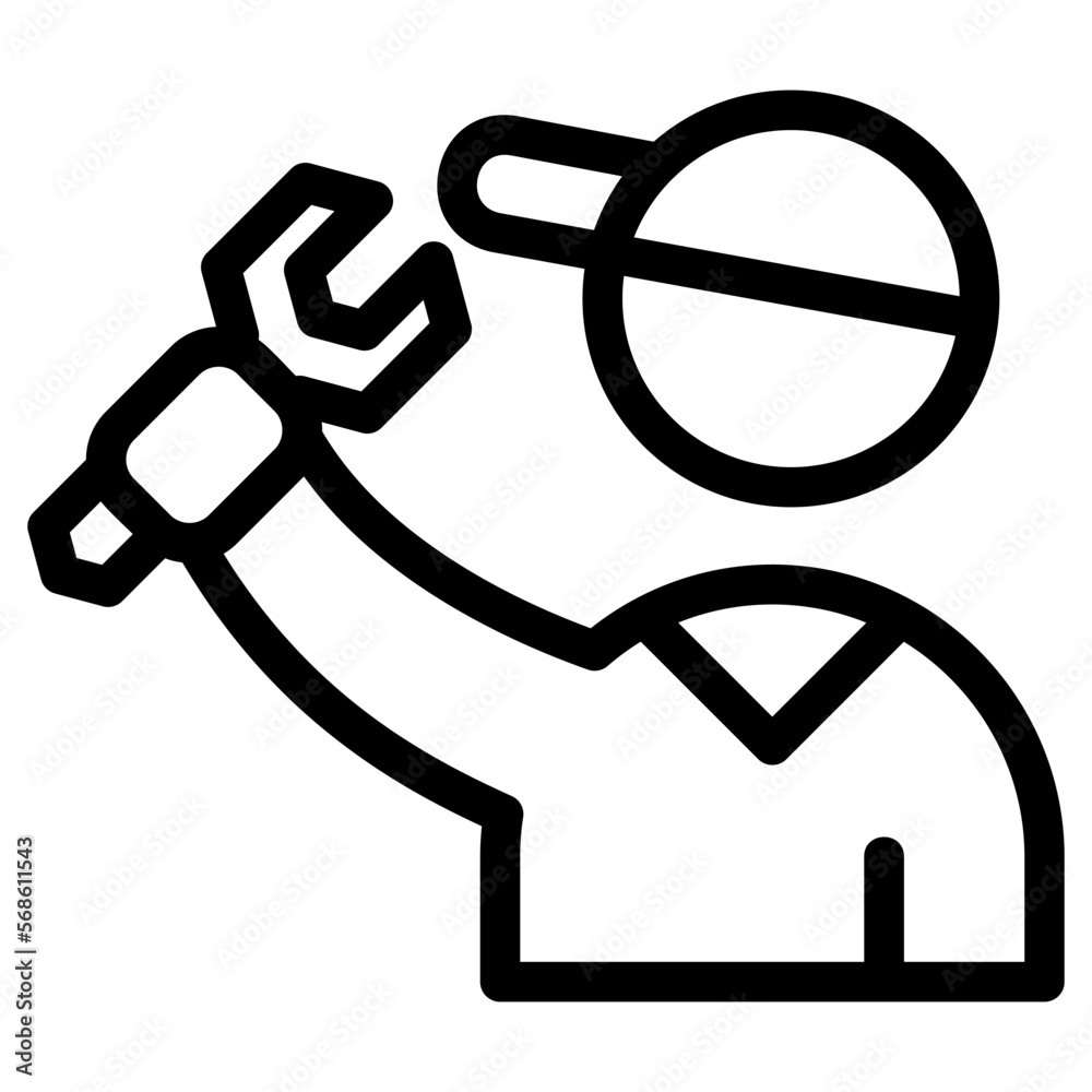 mechanic icon or logo isolated sign symbol vector illustration - high quality black style vector icons mechanic icon or logo isolated sign symbol vector illustration - high quality black style vector icons