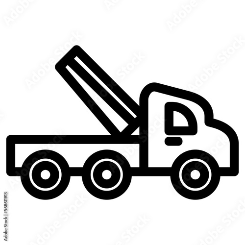 tow truck icon or logo isolated sign symbol vector illustration - high quality black style vector icons