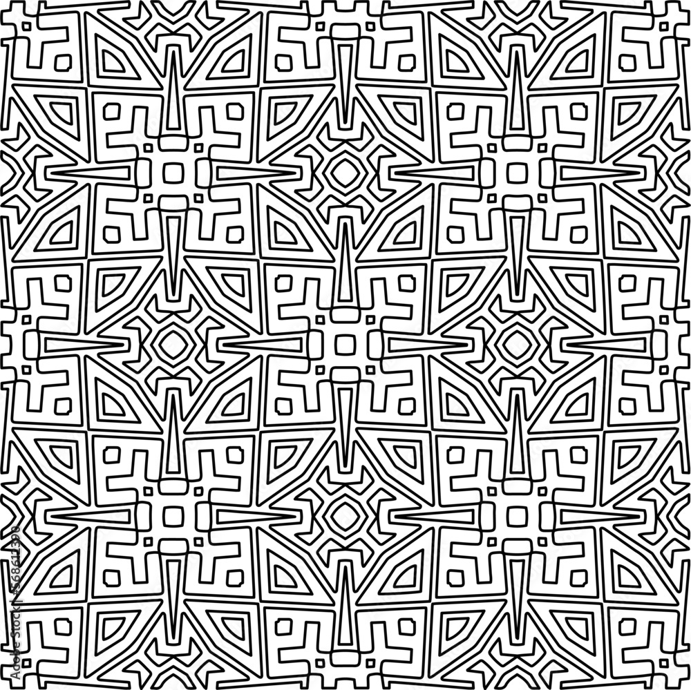 Stylish texture with figures from lines.
Abstract geometric black and white pattern for web page, textures, card, poster, fabric, textile. Monochrome graphic repeating design. Stylish texture with figures from lines.
Abstract geometric black and white pattern for web page, textures, card, poster, fabric, textile. Monochrome graphic repeating design.
